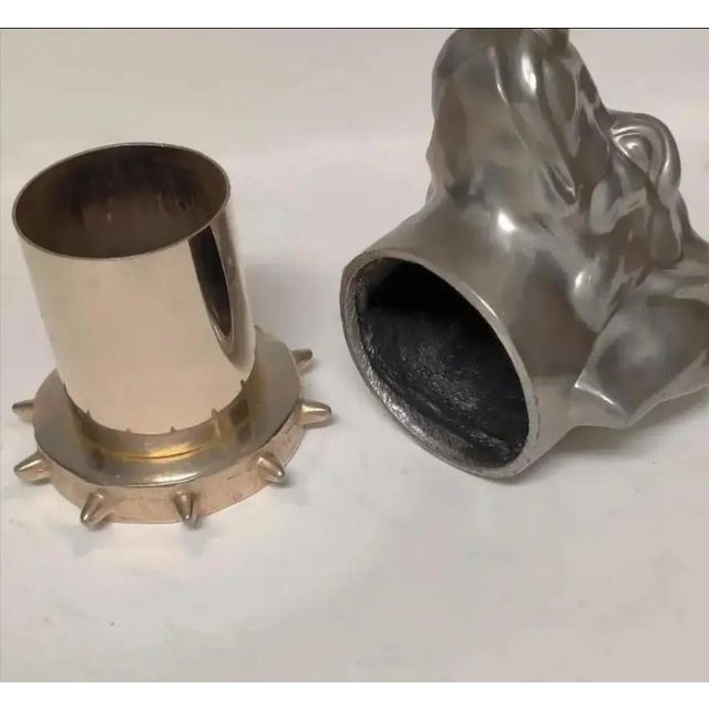 Metal Antique Figural Dog Head Tobacco / Cigarette Box ~ Circa Late 19th Century For Sale - Image 7 of 10