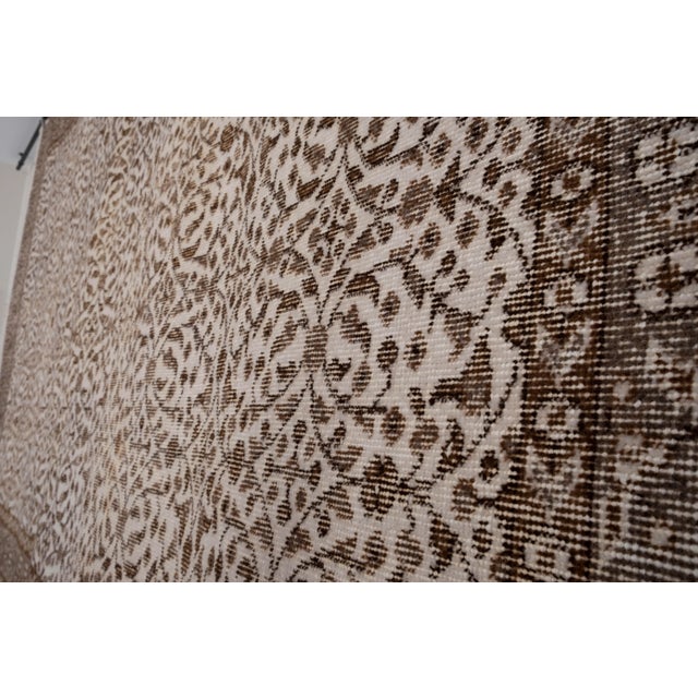 Vintage Floral Oversize Turkish Oushak Rug- 6'9'' X 9'12'' For Sale - Image 11 of 12