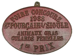 Red Agricultural Contest Saint-Pourçain-sur-Sioule Sign, 1988