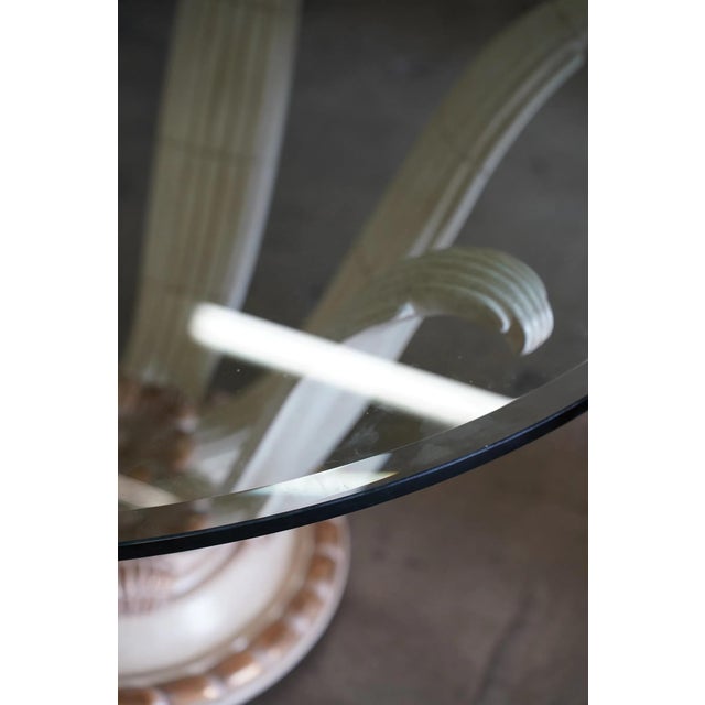 French 1930' Deco Lotus Flower Pedestal Dining Table or Center Table For Sale In West Palm - Image 6 of 10