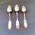 Three antique coin silver spoons (2 soup/1 teaspoon) circa 1840 manufactured by S.P. Squire. Fiddle pattern with monogram...