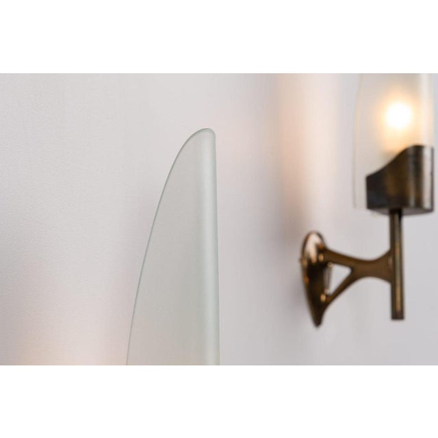 Metal Model 2080 Sconces by Max Ingrand for Fontana Arte, Italy, 1955, Set of 2 For Sale - Image 7 of 14