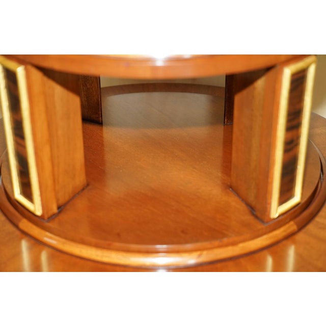 Satinwood & Walnut Revolving Bookcase Table with Lions Paw Feet For Sale - Image 12 of 18