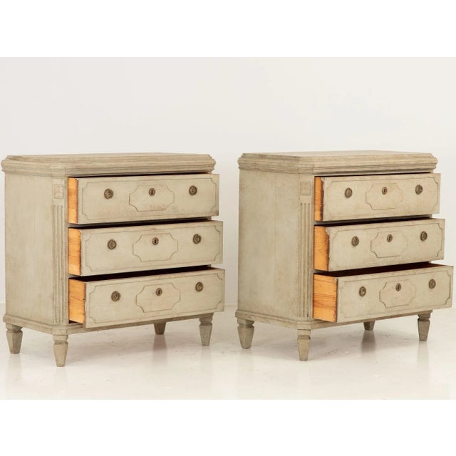 Early 20th Century Gustavian Style Pine Chests of Drawers - A Pair For Sale - Image 5 of 11