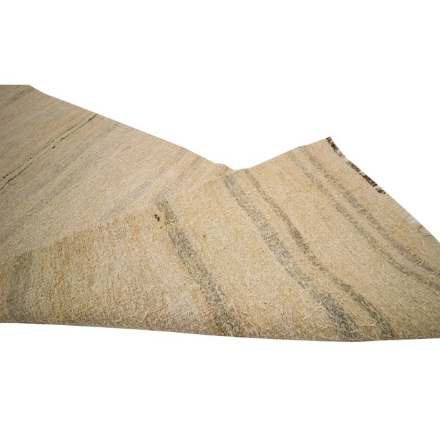 Mid 20th Century Mid 20th Century Vintage Hemp Kilim Rug-2′2″ × 9′ For Sale - Image 5 of 7