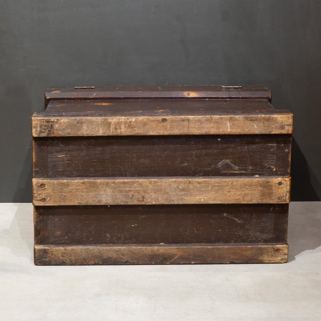 Brown Antique Redwood Trunk c.1880-1930 For Sale - Image 8 of 8