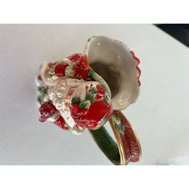 Ceramic Vintage Fitz & Floyd St Nicholas Pitcher Ceramic Santa Claus For Sale - Image 7 of 11