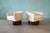 Wood 1960s Milo Baughman for Thayer Coggin Rosewood and Heavy Boucle Swivel Chairs For Sale - Image 7 of 14