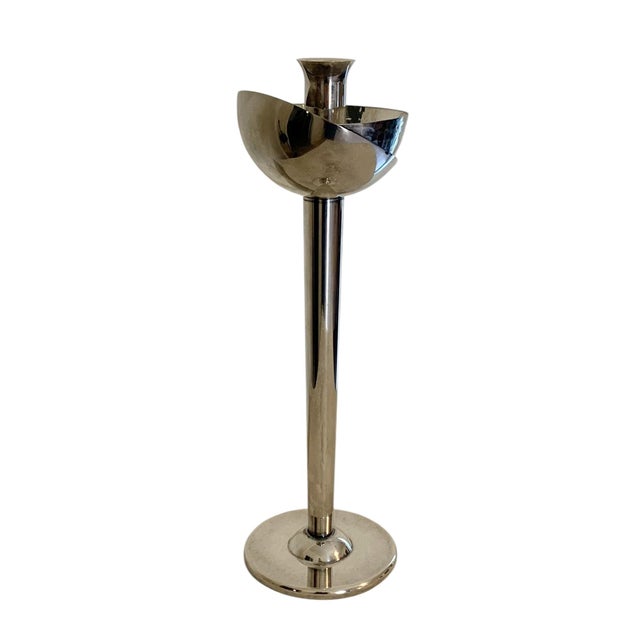 1980s Swid Powell & David Palterer Silverplate Candlestick For Sale - Image 9 of 10