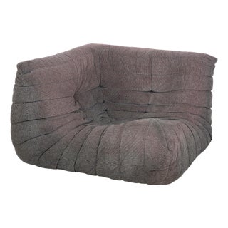 Togo Armchair in Grey Fabric by Michel Ducaroy for Ligne Roset For Sale