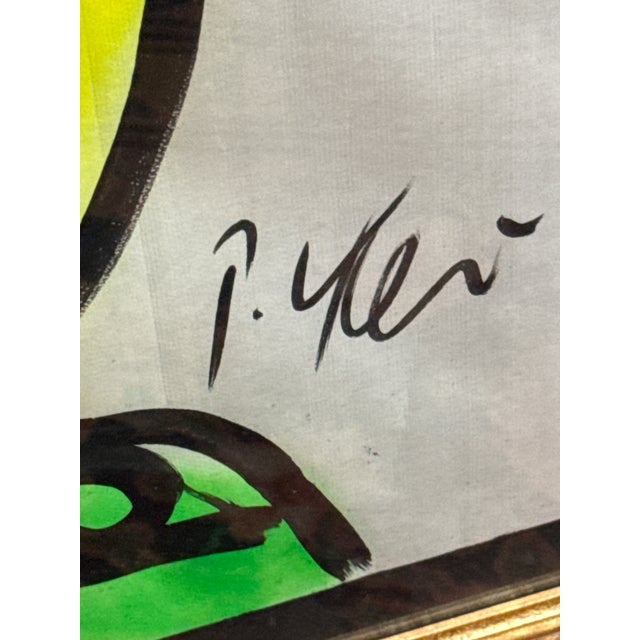 1970s 1970s Peter Keil Abstract Portrait Painting My Friend From Palma For Sale - Image 5 of 8