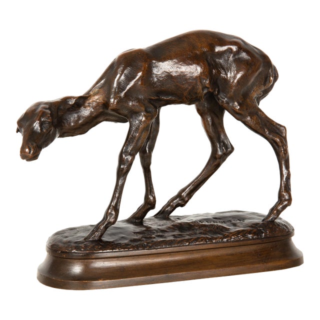 Fine American West Bronze Sculpture “Fawn” by Alexander Phimister Proctor For Sale
