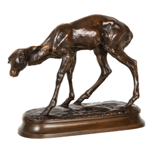 Fine American West Bronze Sculpture “Fawn” by Alexander Phimister Proctor