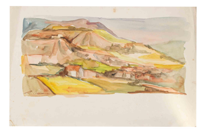 Auguste Carrier, Paysage, Paper