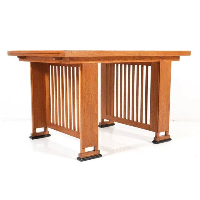 Magnificent and ultra rare Art Deco Modernist writing table or dining room table. Design by architect Caspers. Striking...