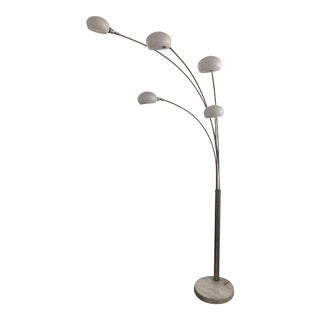 Mid-Century Marble Base Floor Lamp For Sale
