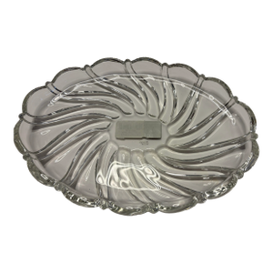 Mid 20th Century Mikasa Peppermint Clear German Crystal Sweet Dish