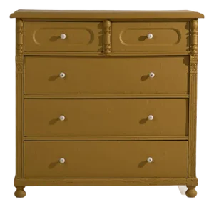 Large Antique Mustard Chest of Drawers, 1920s