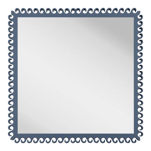 Fleur Home Carnival Gras Square Mirror in Distance, 38x38 For Sale