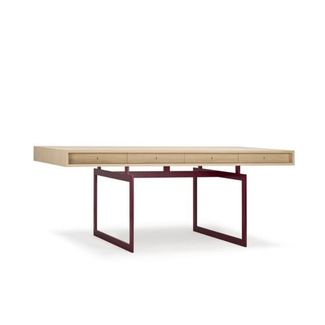 Office Desk in Walnut Wood and Stainless Steel Frame by Bodil Kjaer for Karakter For Sale - Image 11 of 18