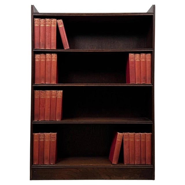 20th Century Edwardian English Oak Open Bookcase, 1890s For Sale - Image 12 of 12