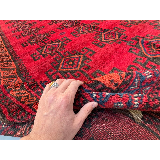 Antique Ersari Beshir Turkmen C-Scroll Diamond Gul Gallery Rug - 6'1" X 10'0" For Sale - Image 13 of 13