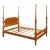 Vintage American Traditional Solid Oak Barley Twist Queen Poster Bed Attr. Jamestown Sterling For Sale
