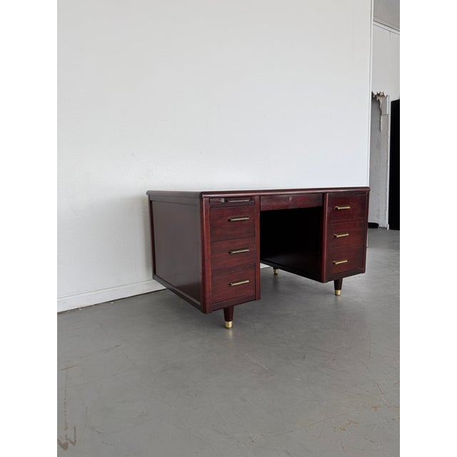1960s Vintage Jasper Furniture Mid-Century Modern Typewriter Desk For Sale In Austin - Image 6 of 10