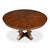 Wood Transitional Round Dining Table, Medium - Warm Brown Oak With Hammered Iron Accents For Sale - Image 7 of 11