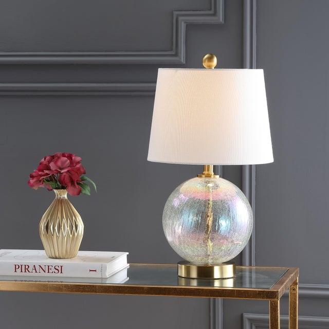 Orb Base Table Lamp - Clear & Gold For Sale - Image 4 of 5