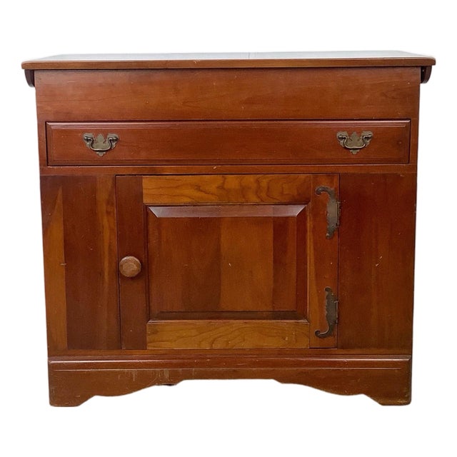 Vintage Solid Cherry End Server by Monitor Furniture Co. For Sale