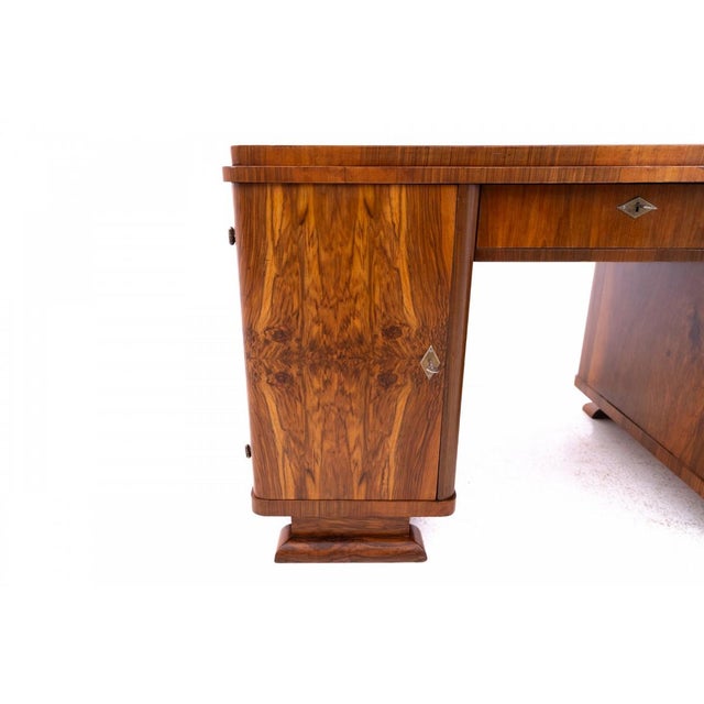 Small Art Deco Desk, Poland, 1920s For Sale - Image 9 of 12