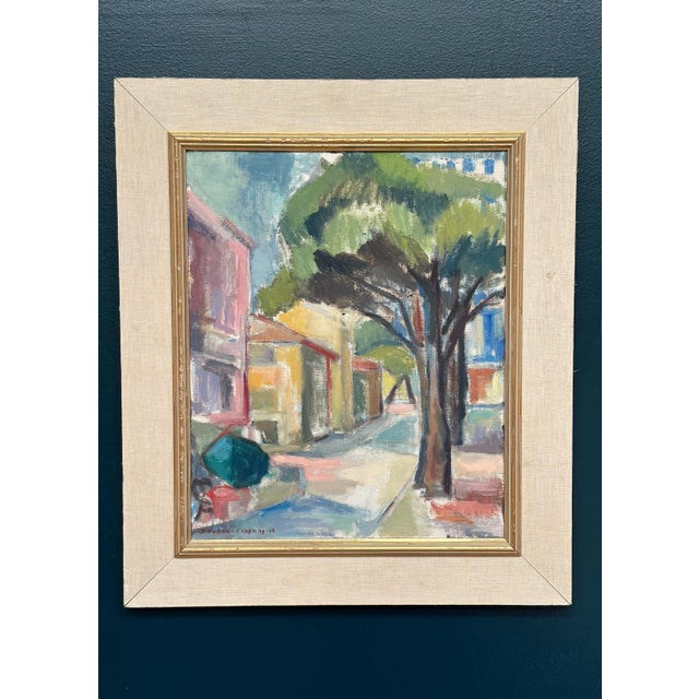 Ingrid Hedman Koppang, Urban Street, 1962, Oil on Canvas, Framed For Sale - Image 7 of 18