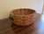 Vintage Round Woven Oak Casserole Serving Basket With Leather Handles For Sale In South Bend - Image 6 of 13