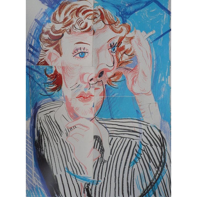 Cubist Portrait, Vogue Poster after David Hockney For Sale - Image 4 of 7