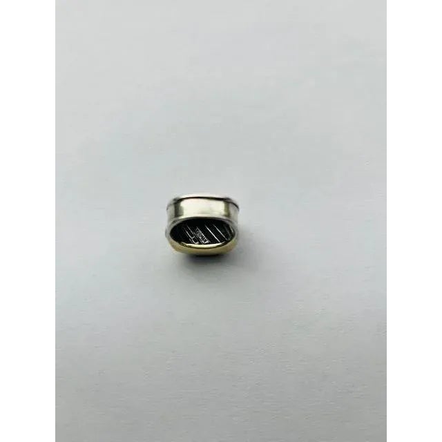 David Yurman Vintage David Yurman Sculpted Cable Ring – Sterling Silver & 14kt Yellow Gold, Size 8 For Sale - Image 4 of 8
