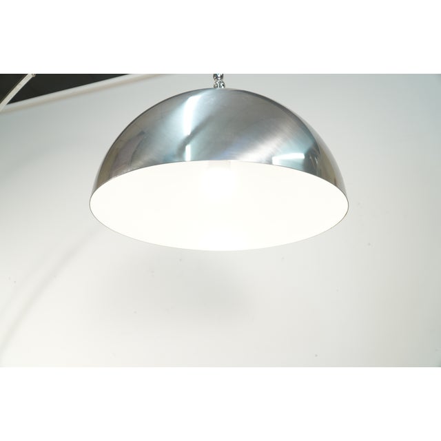 Mid-Century Chrome Arc Lamp - Italy For Sale - Image 9 of 11