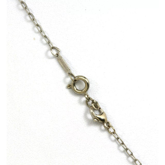 Tiffany & Co. 18k White Gold .20ct. Diamond Heart Pendant & Chain Necklace For Sale In Miami - Image 6 of 7