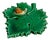 Vintage Green Majolica Leaf Plate With Snail Motif, French Country Style For Sale