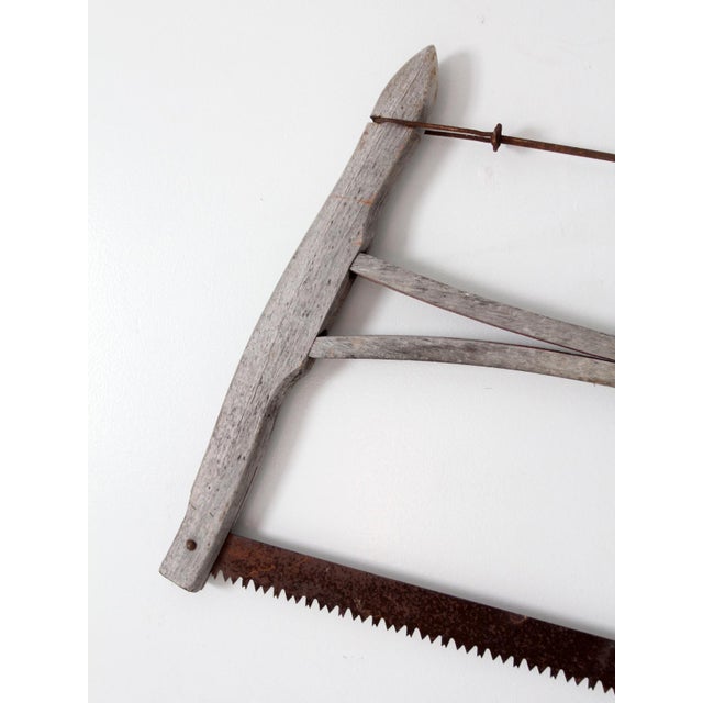 Antique Primitive Wooden Buck Saw For Sale - Image 12 of 12