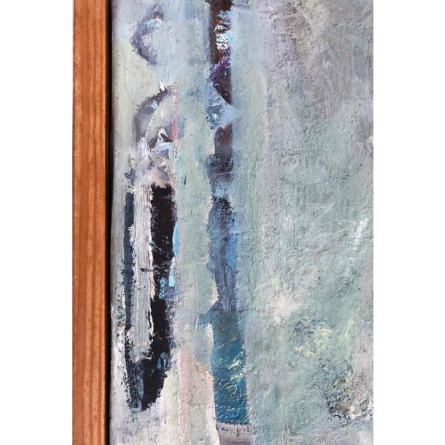 1990s Vintage Warren Fischer Figurative Abstract Painting For Sale - Image 5 of 5