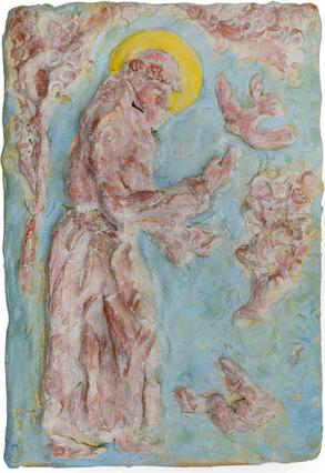Sirio Pellegrini, Saint Francis, 1960s, Terracotta