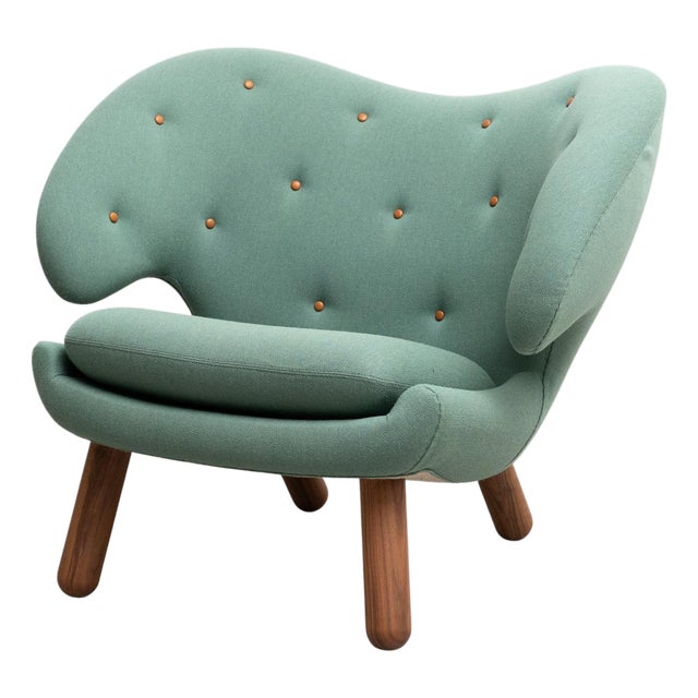 Pelican Chair in Wood and Fabric by Finn Juhl For Sale