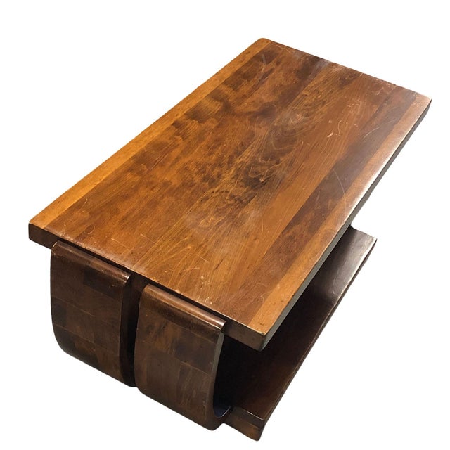 1930s 1930s Art Deco 2-Tier Mahogany Coffee Table by Brown Saltman Attributed to Gilbert Rohde For Sale - Image 5 of 8