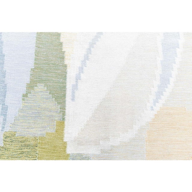 Doris Leslie Blau Vintage Swedish Light Beige Flatweave Rug By Ingegerd Silow For Sale - Image 9 of 11