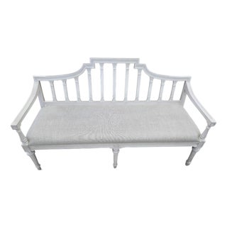 Late 20th Century Painted Gustavian Style Settee For Sale