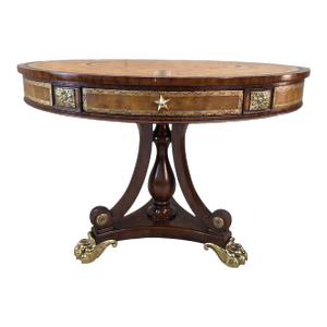 Vintage French Empire Regency Style Library/Hall Table by Maitland Smith
