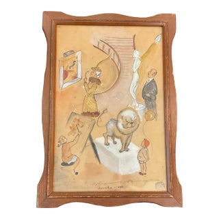 1920s Whimsical Art Institute of Chicago Student Artwork by Julie Roe (Age 13) For Sale