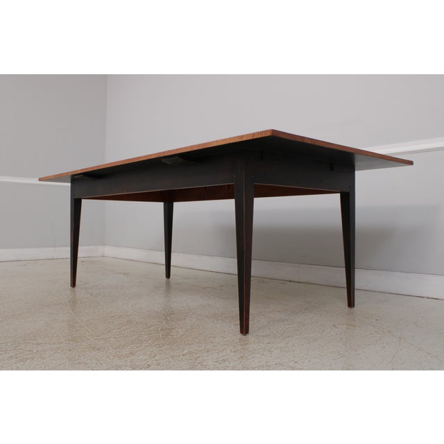 Benchmade Tiger Maple Large Farmhouse Dining Tavern Table For Sale - Image 14 of 14