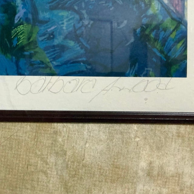 Barbara Wood “Mrs. Calabash” – Signed Serigraph – Edition 100/180– Framed It’s a Copy Hand Painted Over by Barbara For Sale - Image 9 of 12